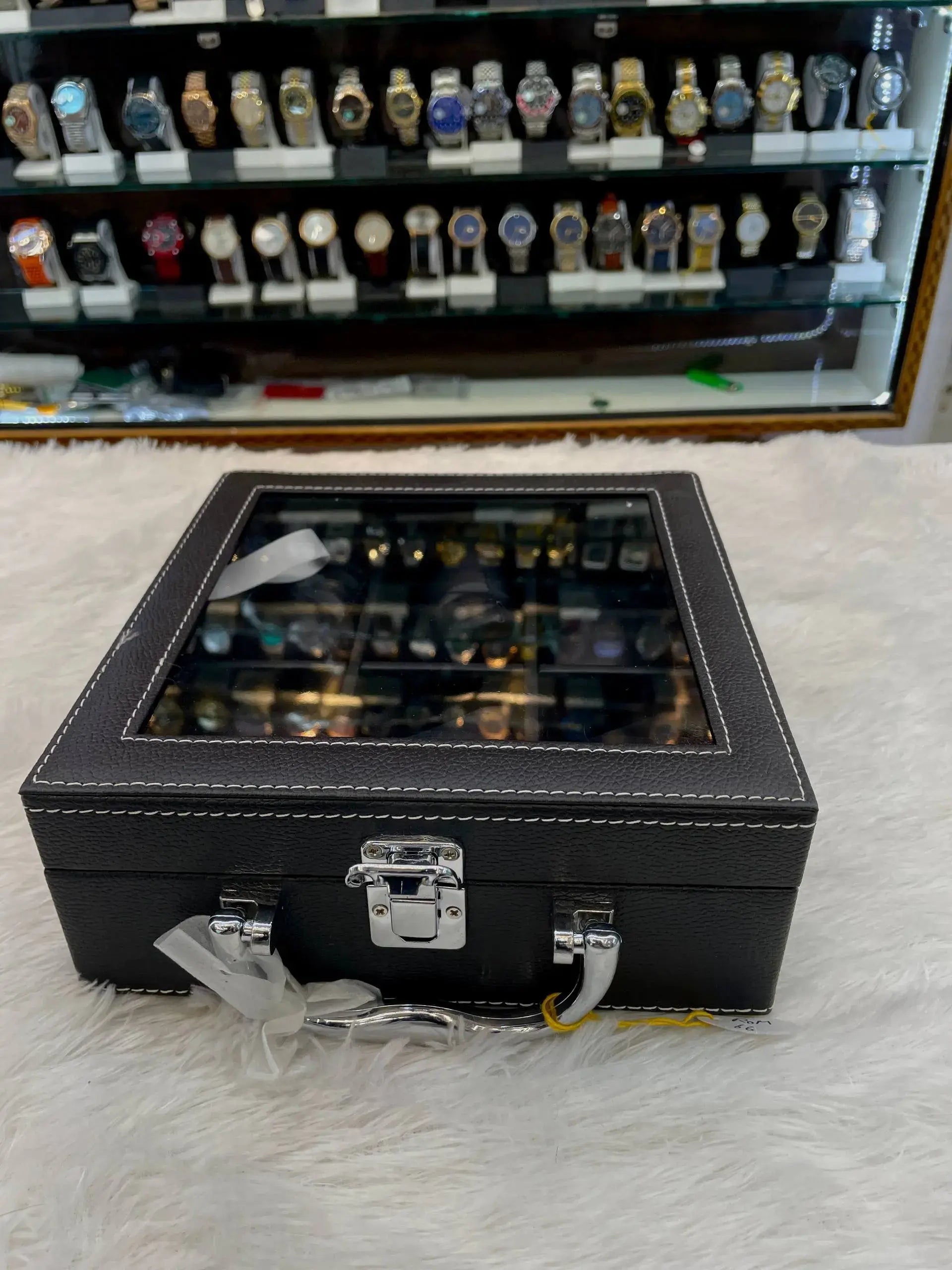 6pc square watch organiser (briefcase)