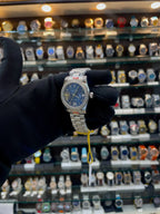 Rolex date just now in master piece for girls blue dial