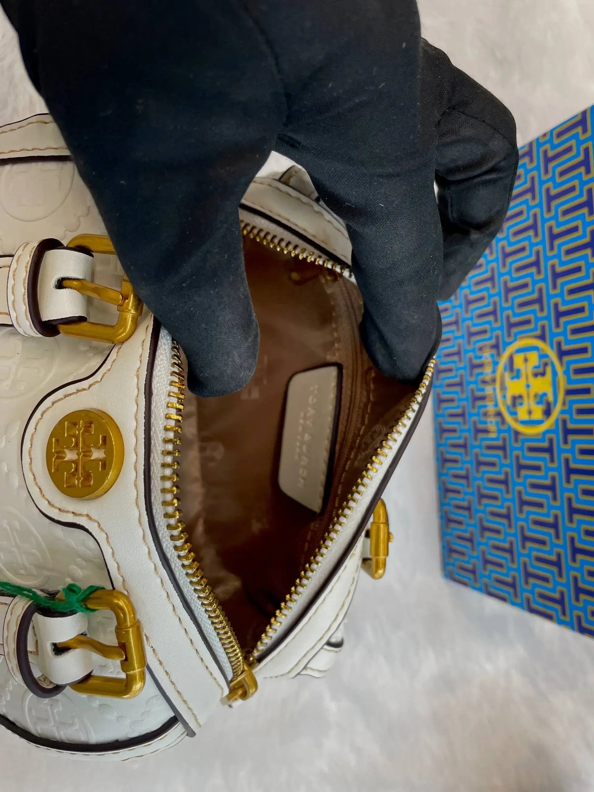 Tory burch monogram mini sling bag for girls