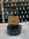 Coach auto lock belt for men full black