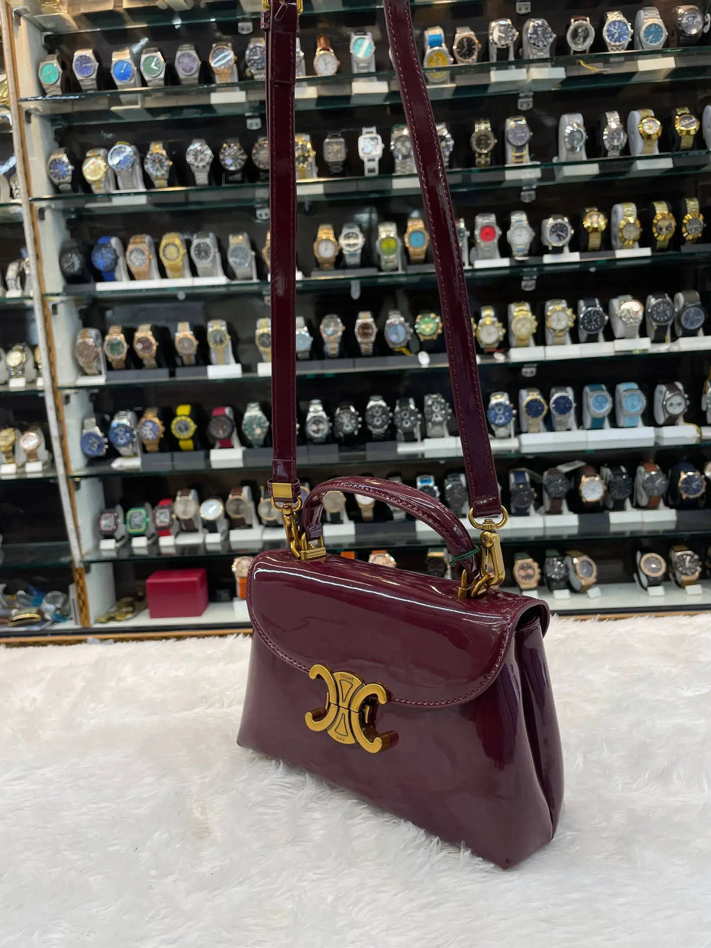 Celine teen nino bag in master piece for girls red