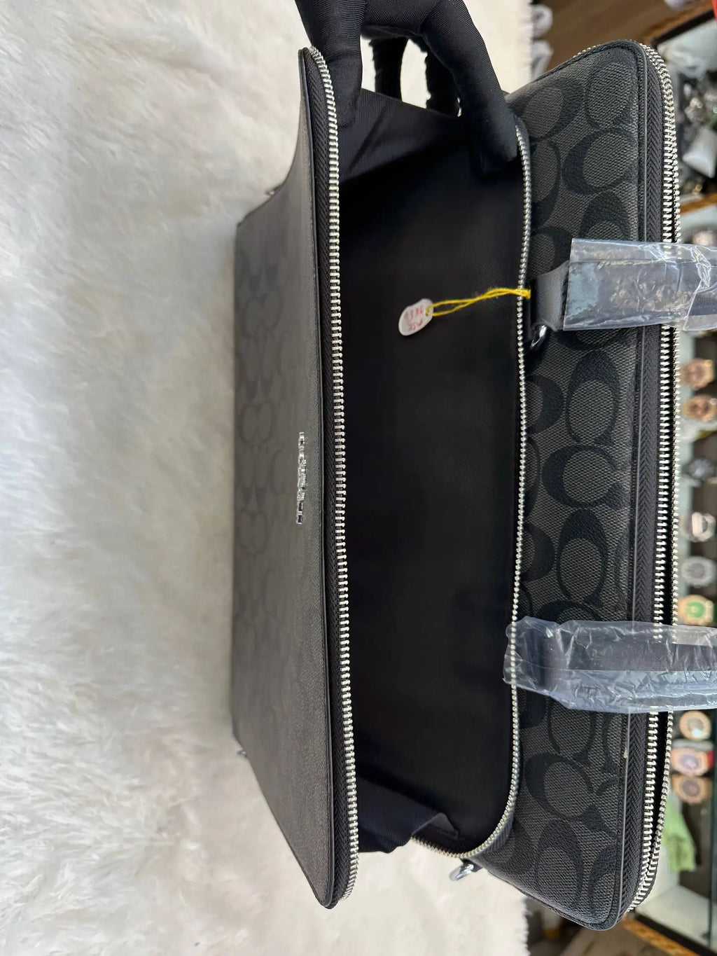 Coach black laptop bag in heavy quality