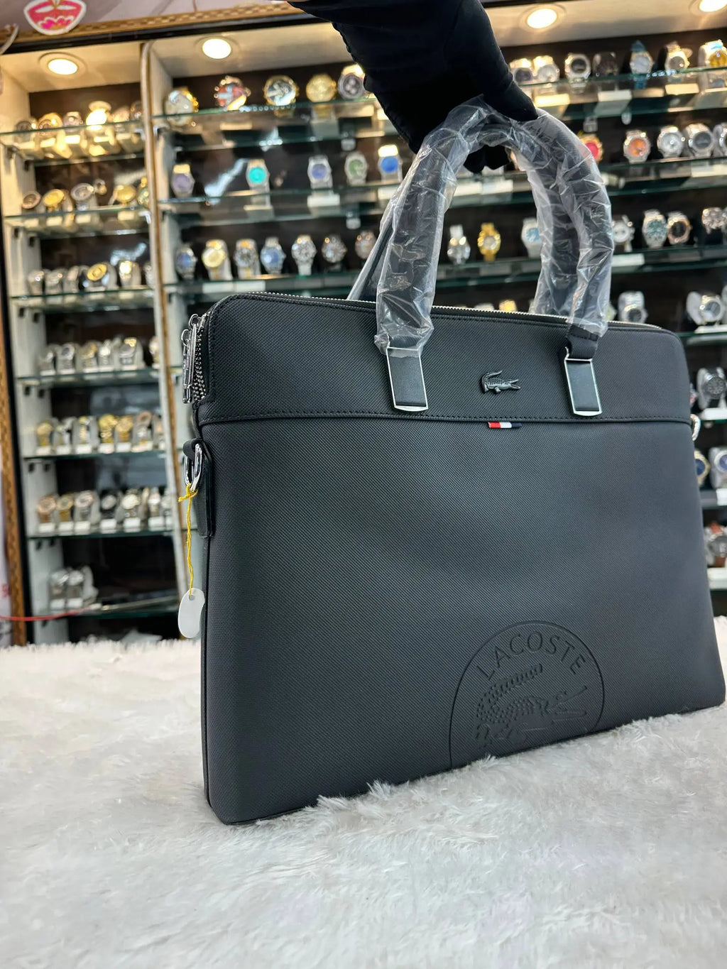 Lacoste  classic laptop bag in heavy quality