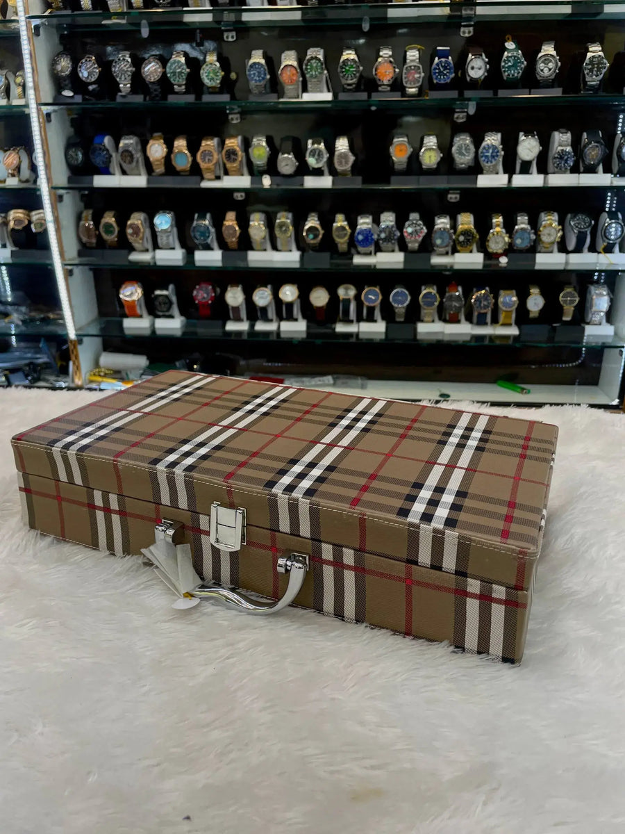 12pc burberry briefcase watch organiser