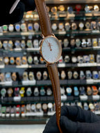 Daniel Wellington (dw) for girls in brown leather