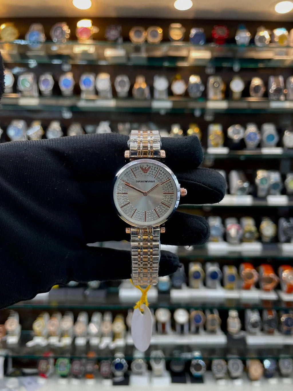 Emporio armani slim beautiful dial in girls diamond new dial