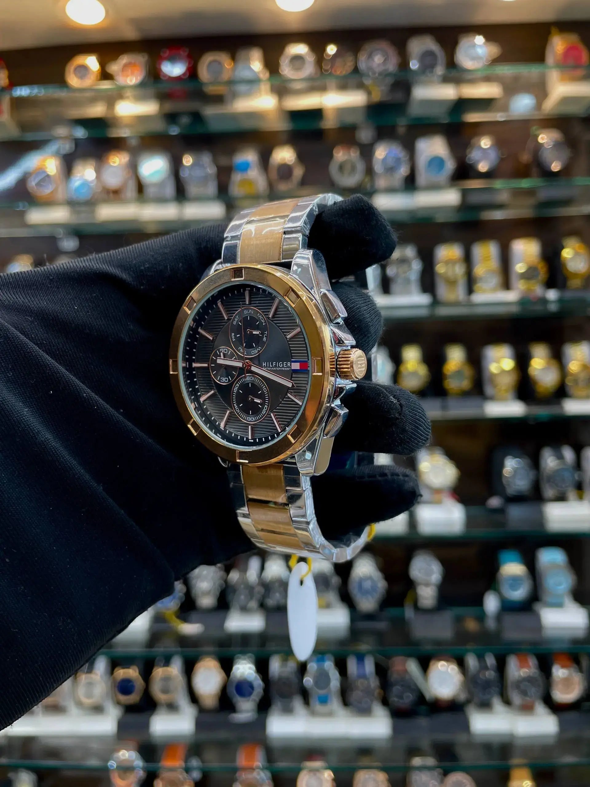 Tommy Hilfiger now in chronograph for mens grey dial
