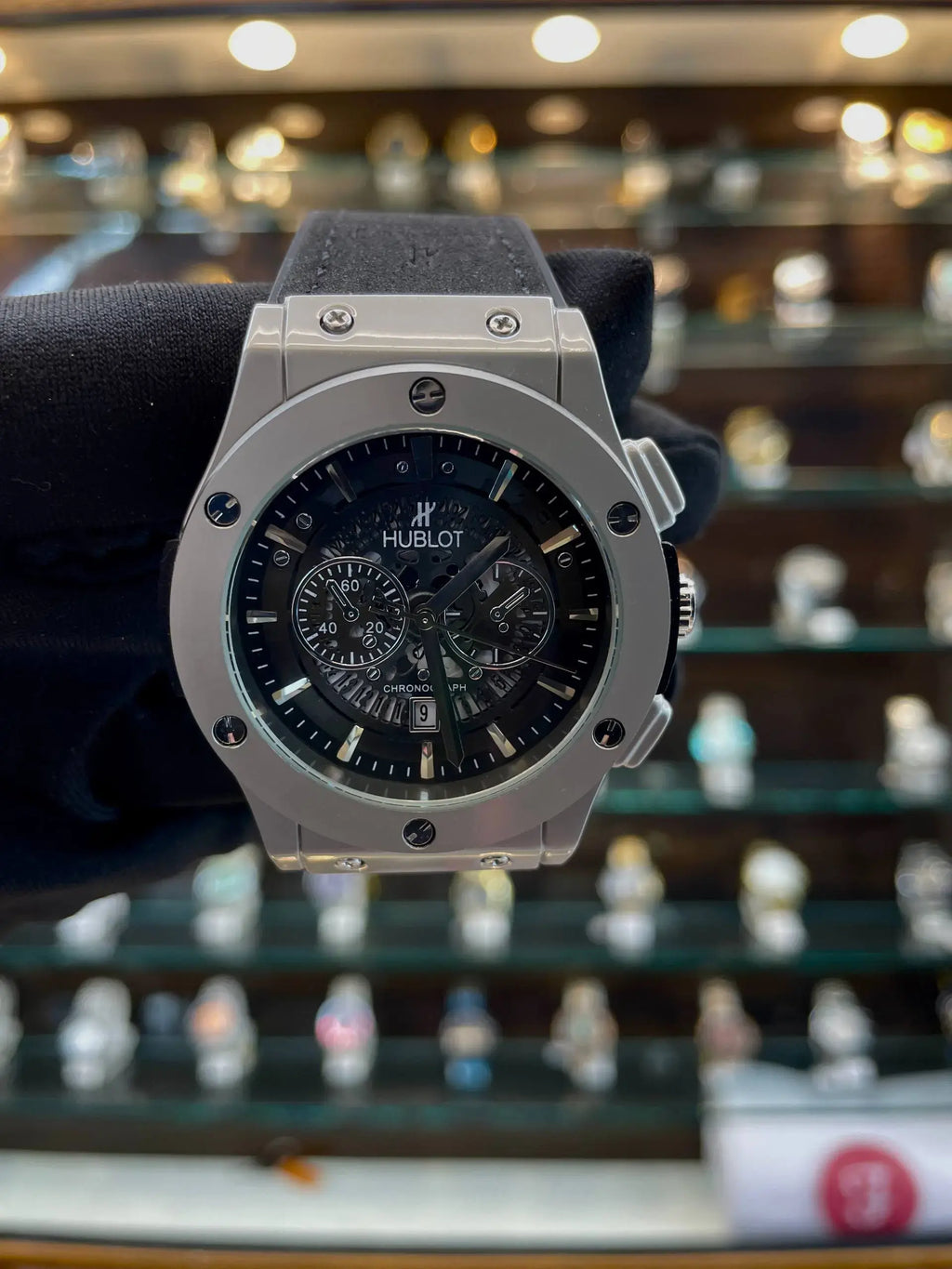 Hublot geneve big bang under budget black leather strap