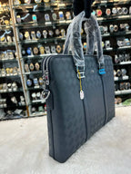 Mont Blanc blue laptop bag in heavy quality