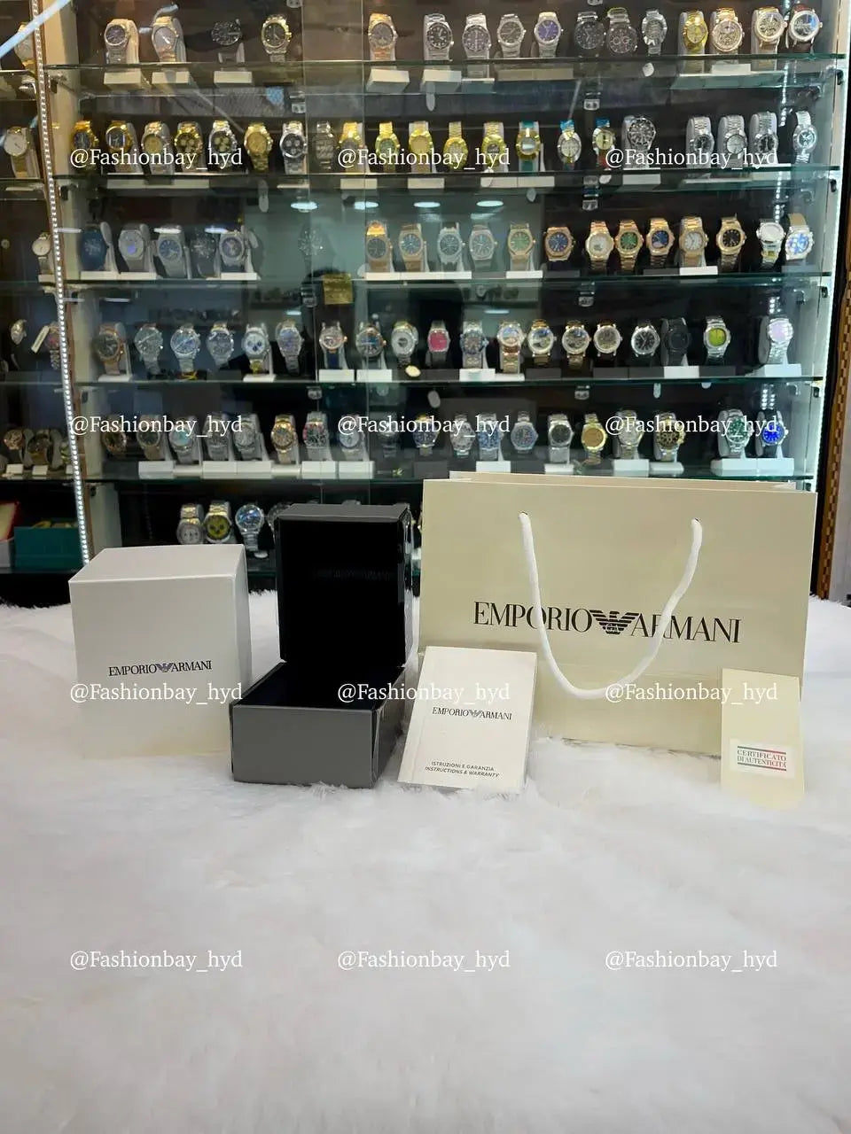 Armani girls watch og box christmas sale