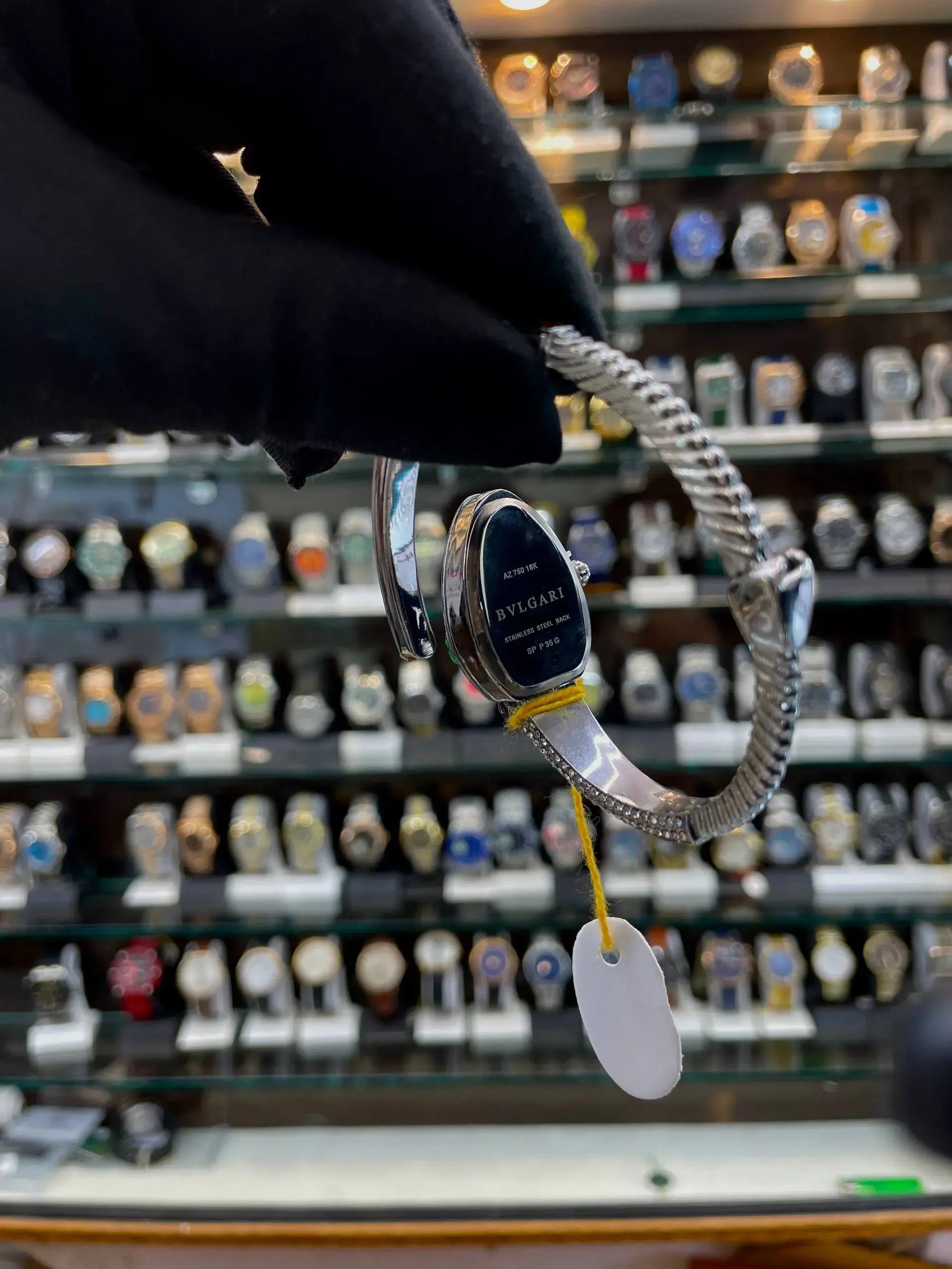 Bvlgari snake shape bracelet watch for girls in master piece