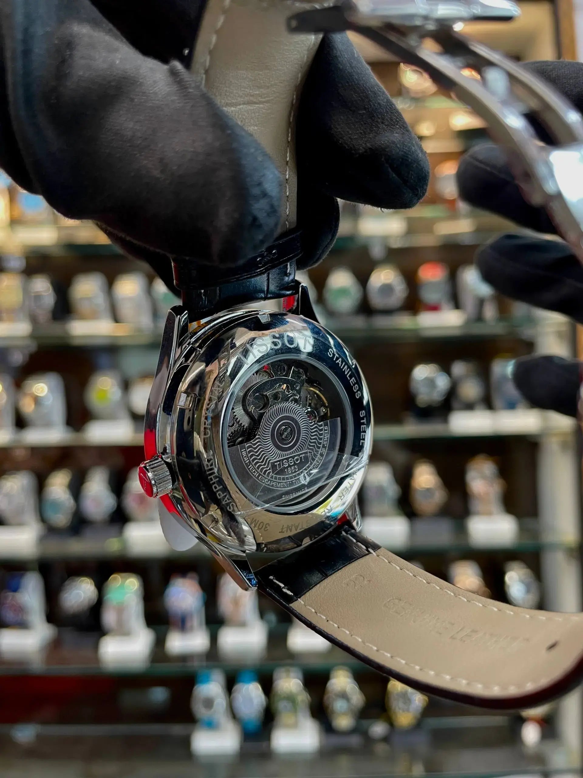 tissot automatic classic dial in leather