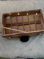 12pc briefcase (watch organiser) rose gold
