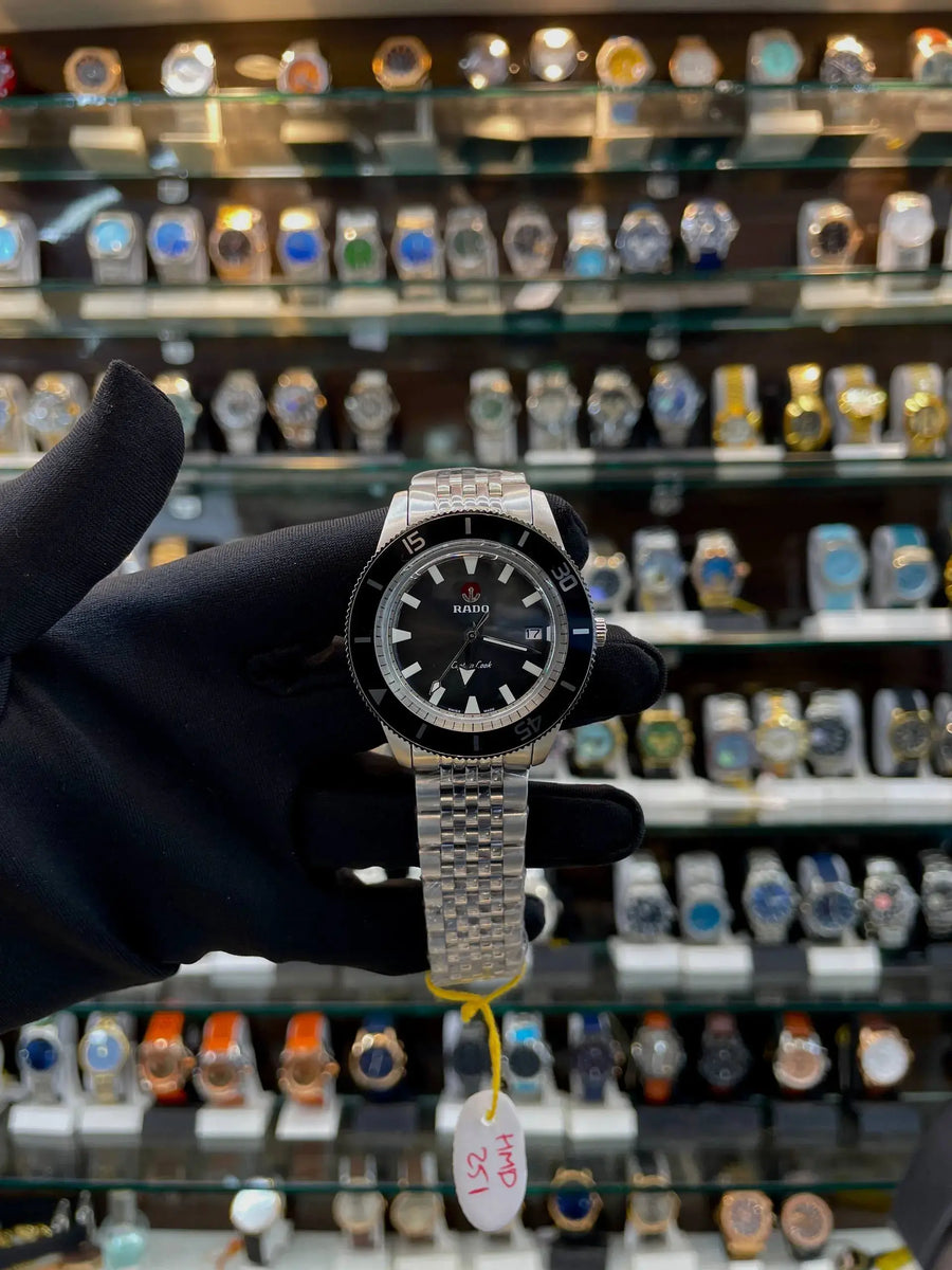 Rado captain-cook now in semi-eta quality for mens black dial