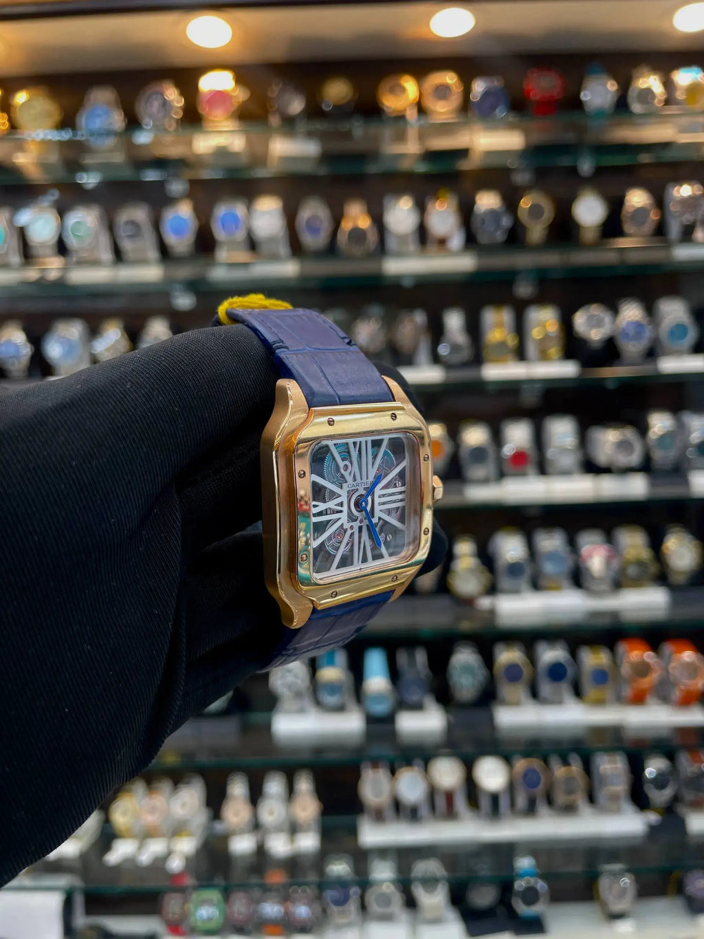 Santos de Cartier skeleton watch man in master