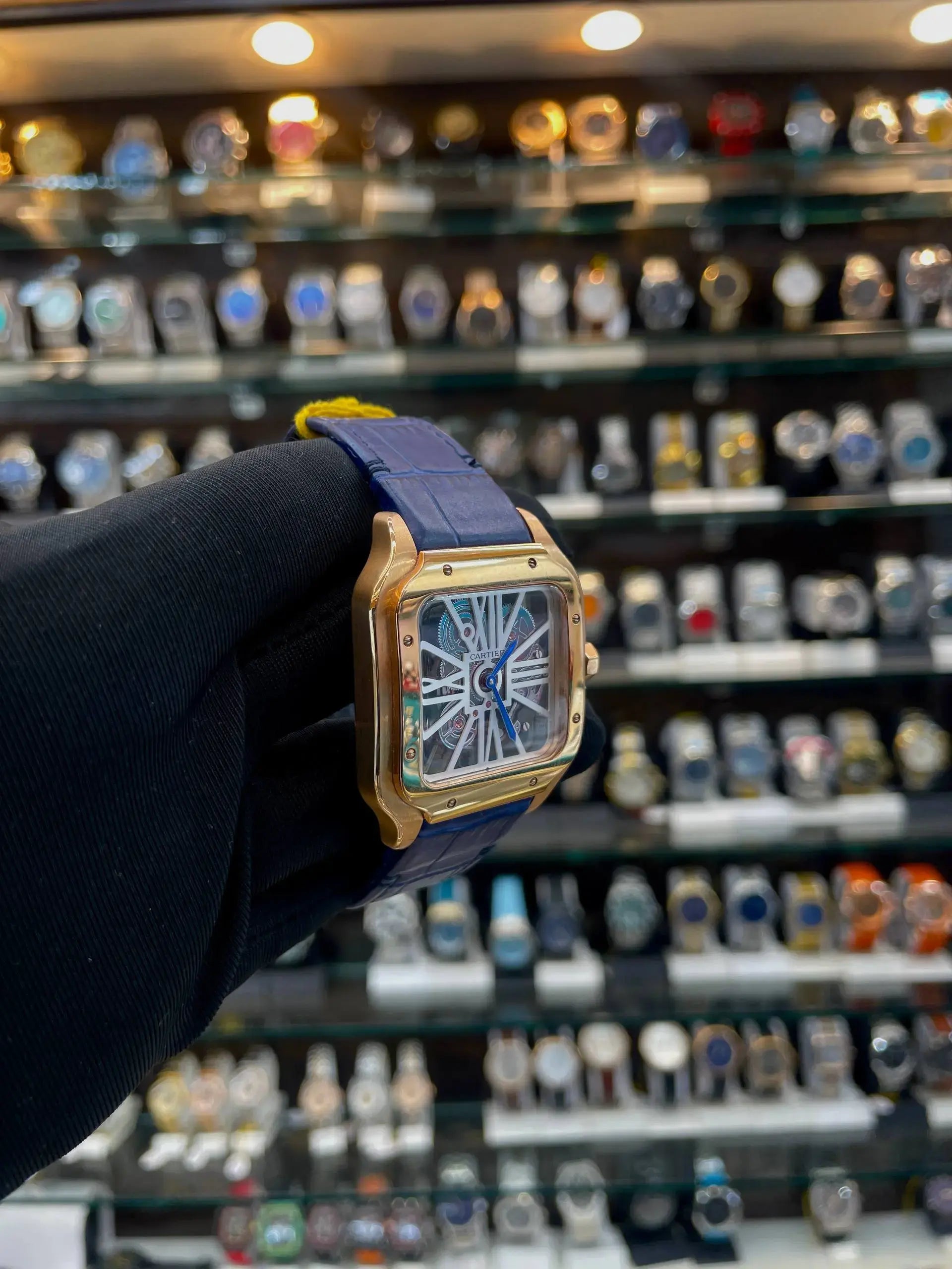 Santos de Cartier skeleton watch man in master