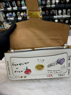 Coach tabby small shoulder bag with sketch print master piece