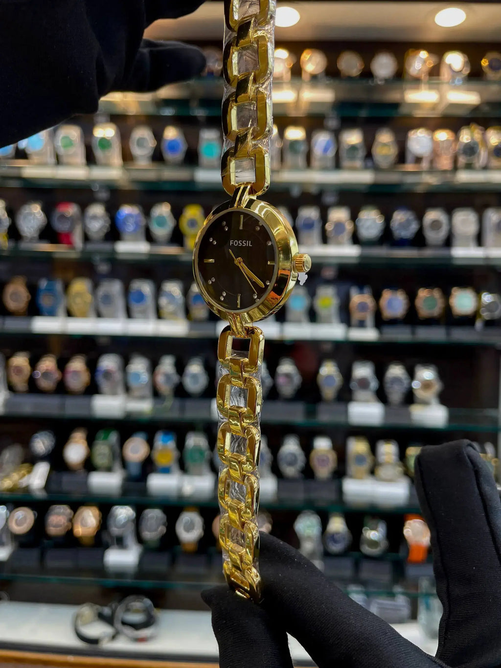 Fossil girls watch under budget in gold