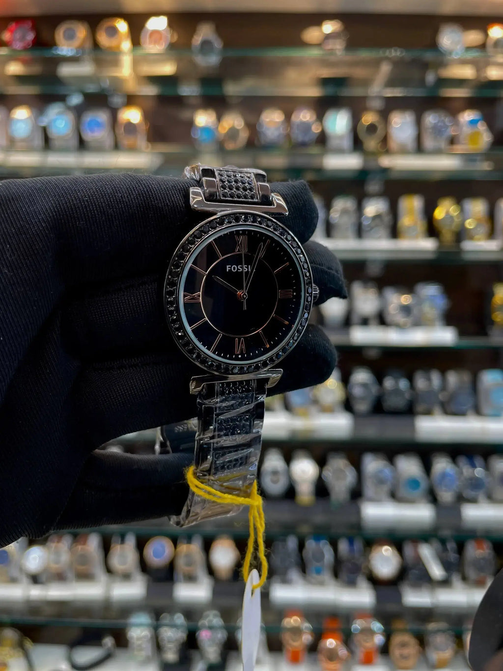 Fossil party wear girls watch full black