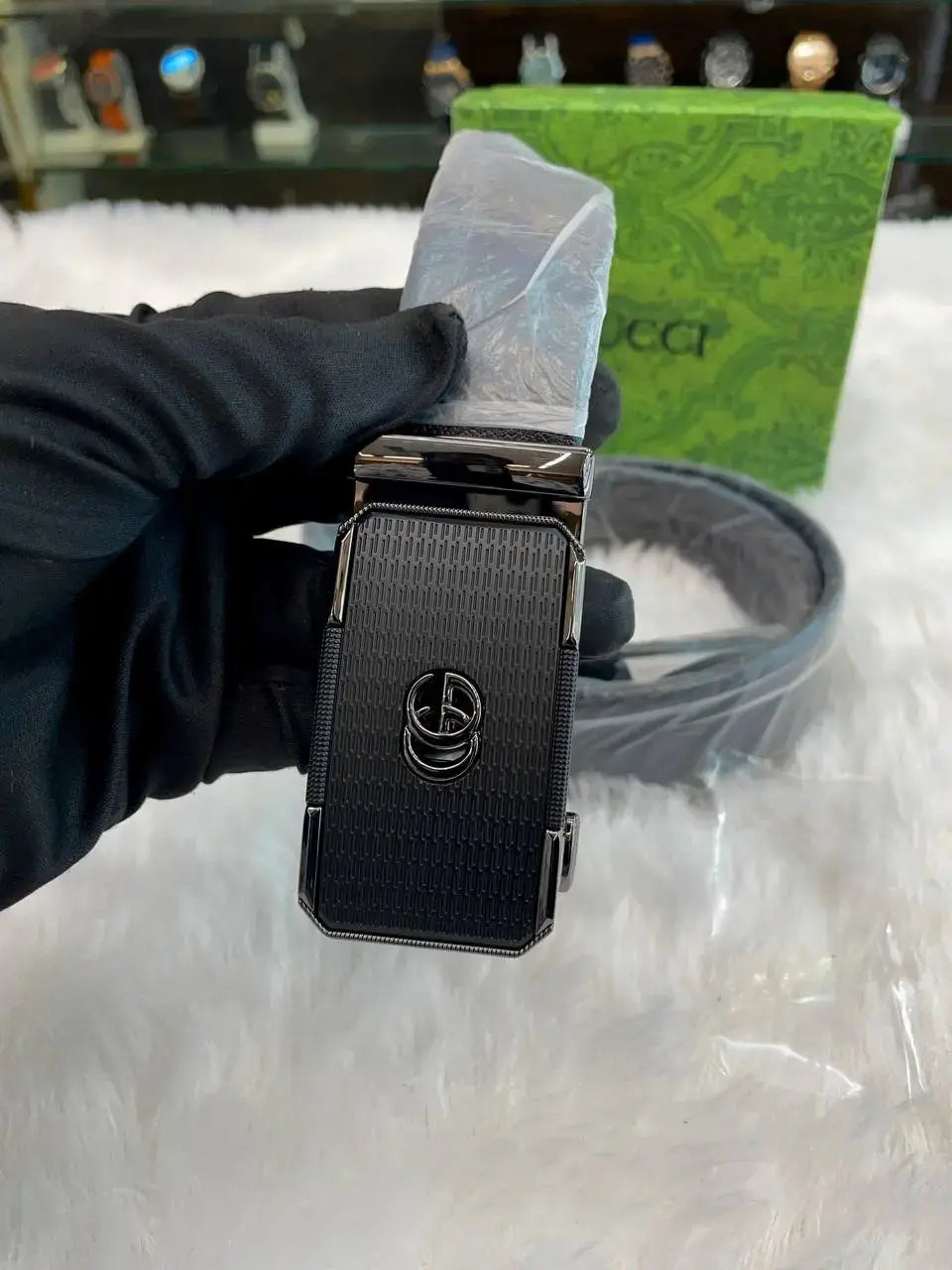 Gucci texture silver x black premium