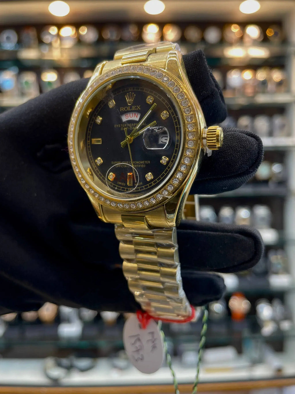 Rolex day date diamond bezel under budget for mens