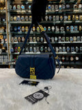 Versace small greca goddess shoulder bag master piece blue