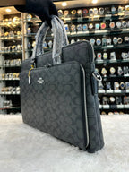 Coach black laptop bag in heavy quality