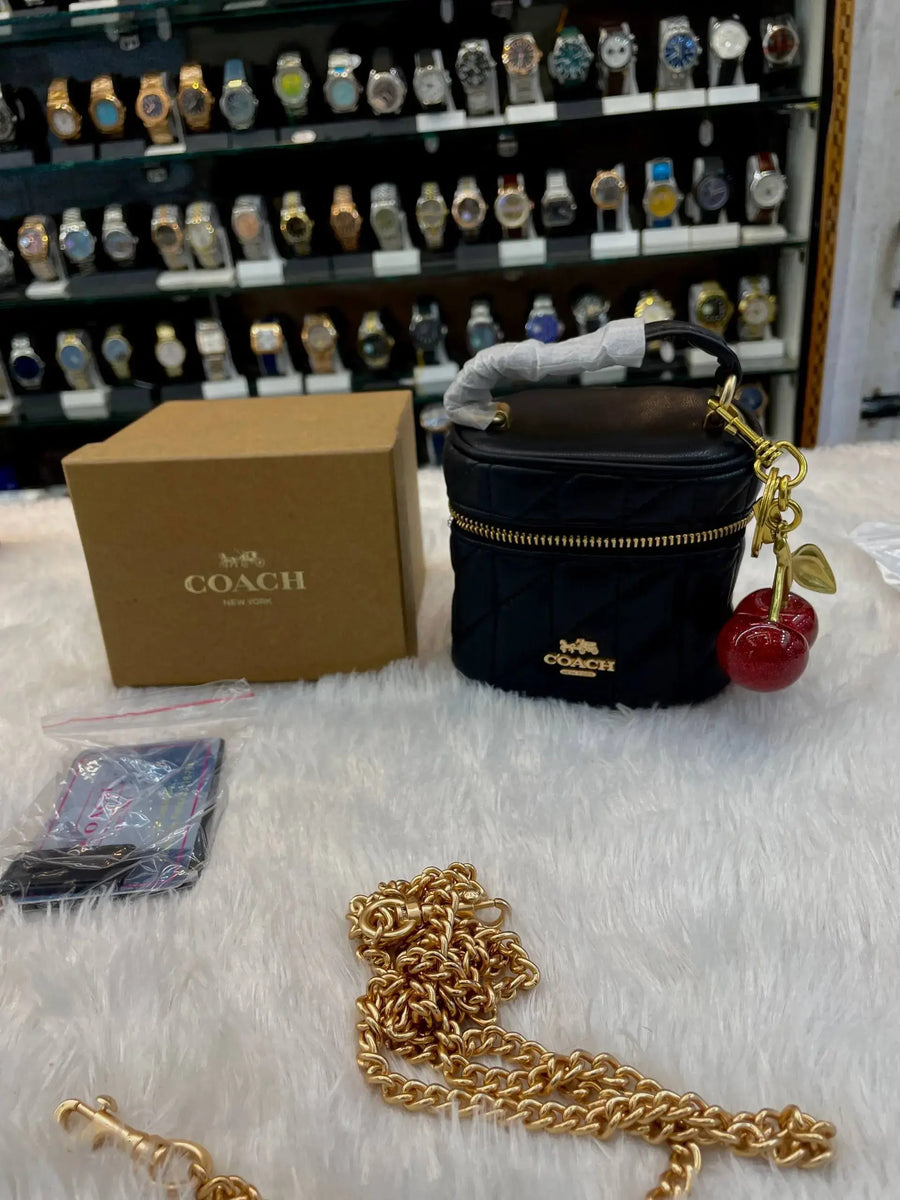 Coach ava crossbody bag in signature canvas in black body