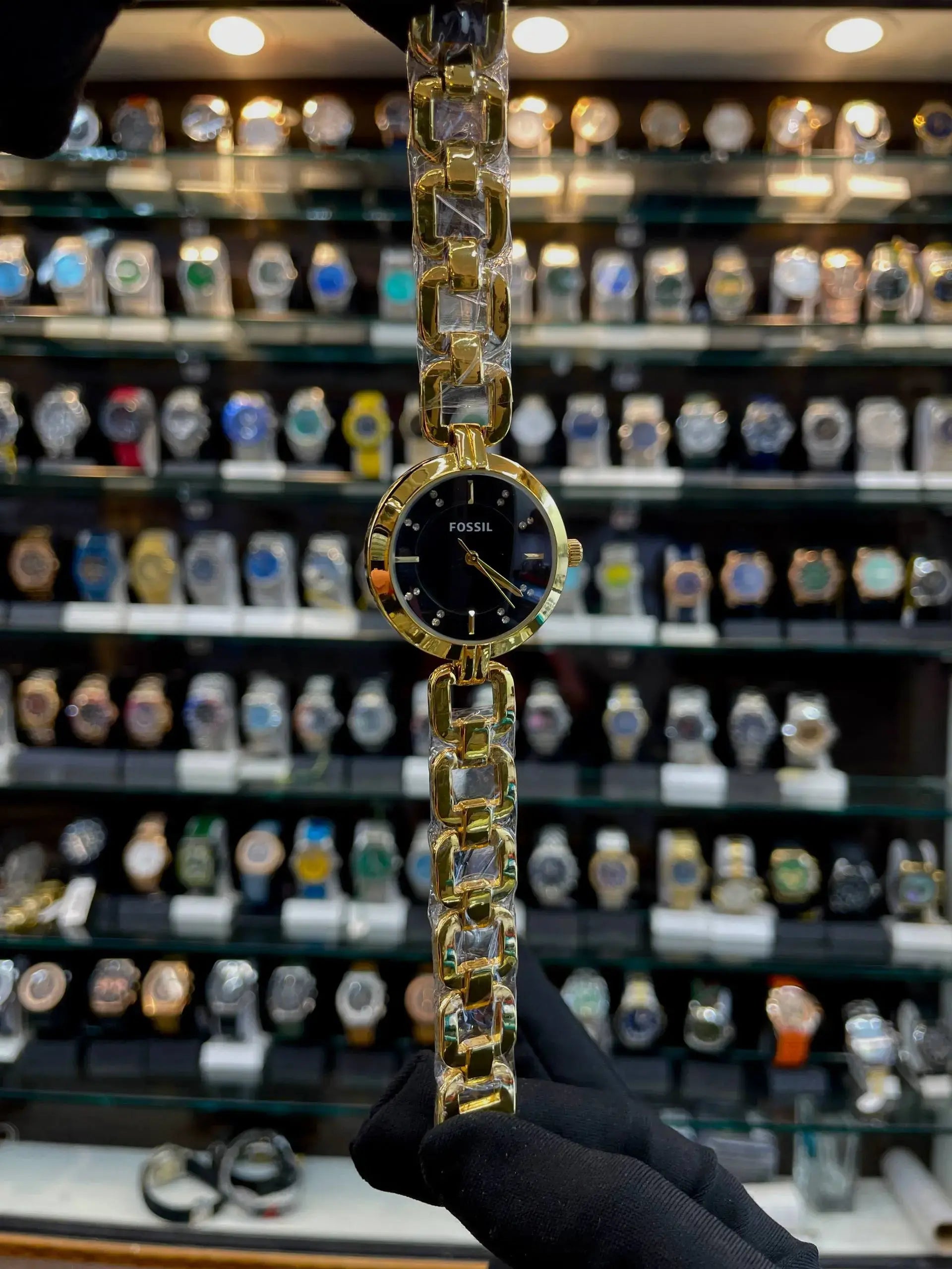 Fossil girls watch under budget in gold