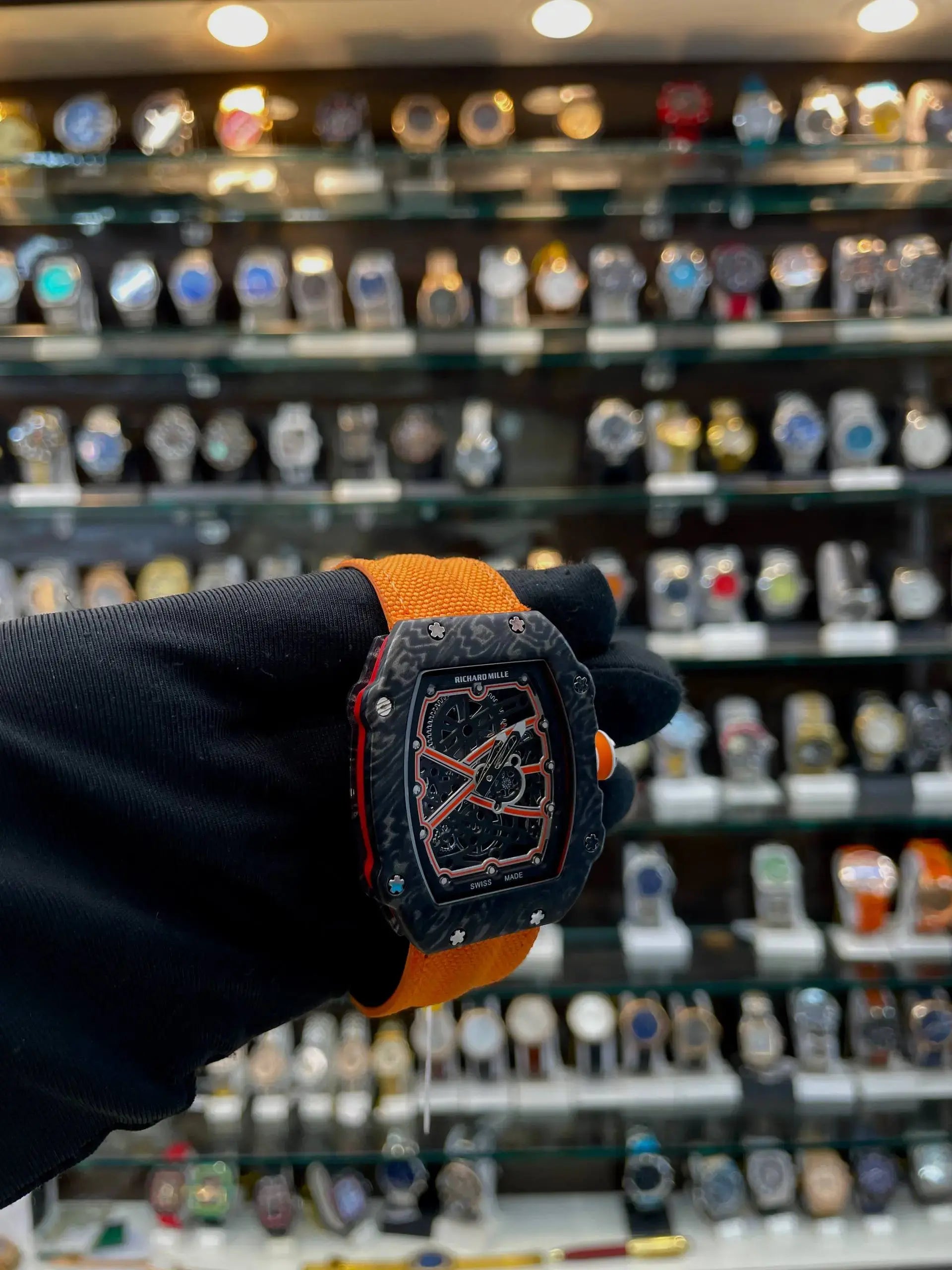 Richard mille rm 67-02 extra slim in Best quality for mens orange gear dial
