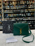 Yes saint laurent YSL mini Cassandra green top handle bag in master piece