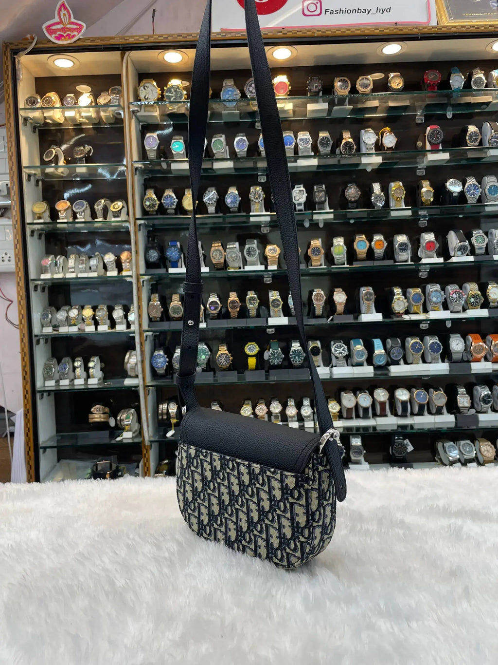 Dior small saddle messenger bag with flap in master piece
