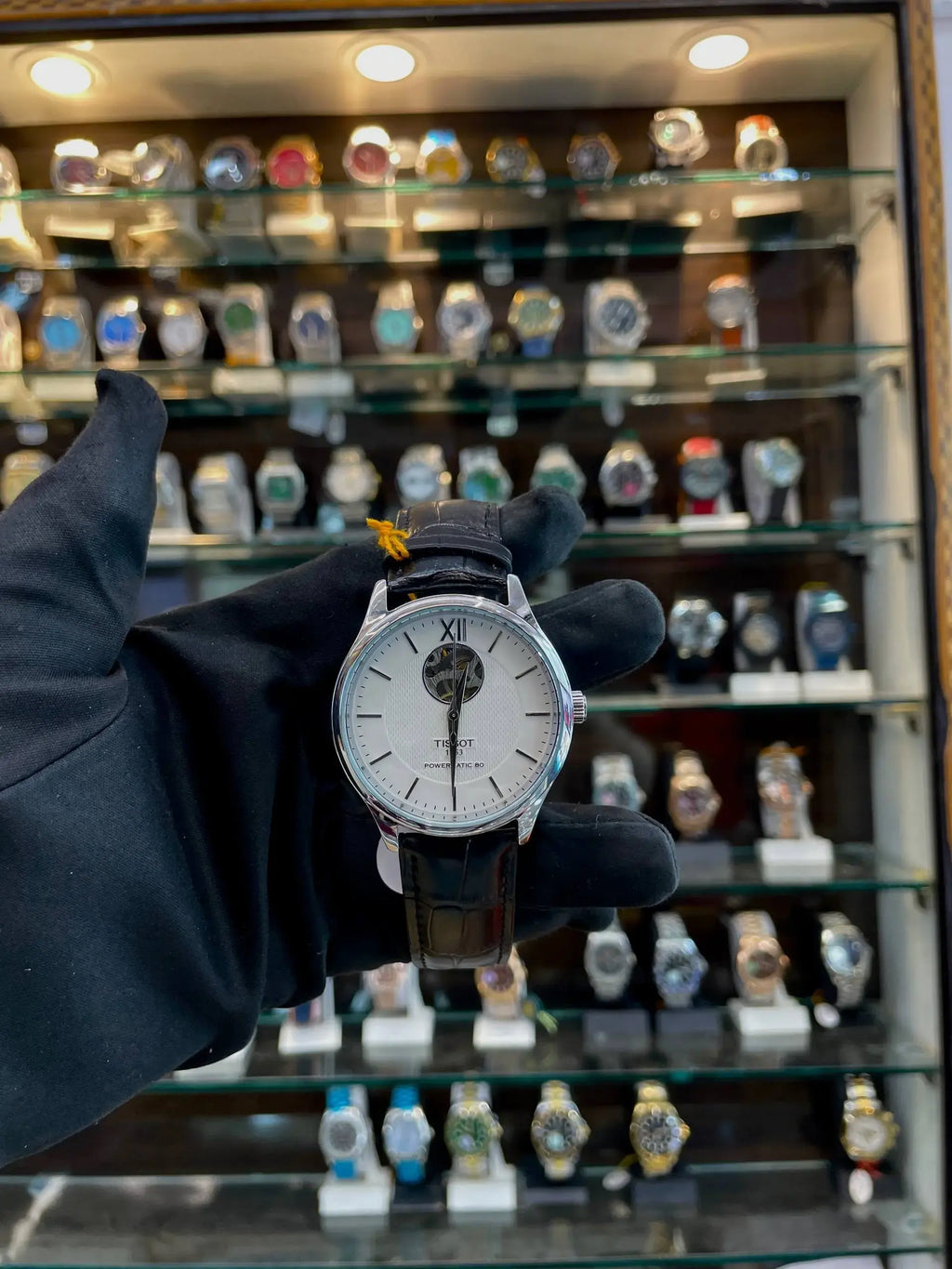 tissot automatic classic dial in leather