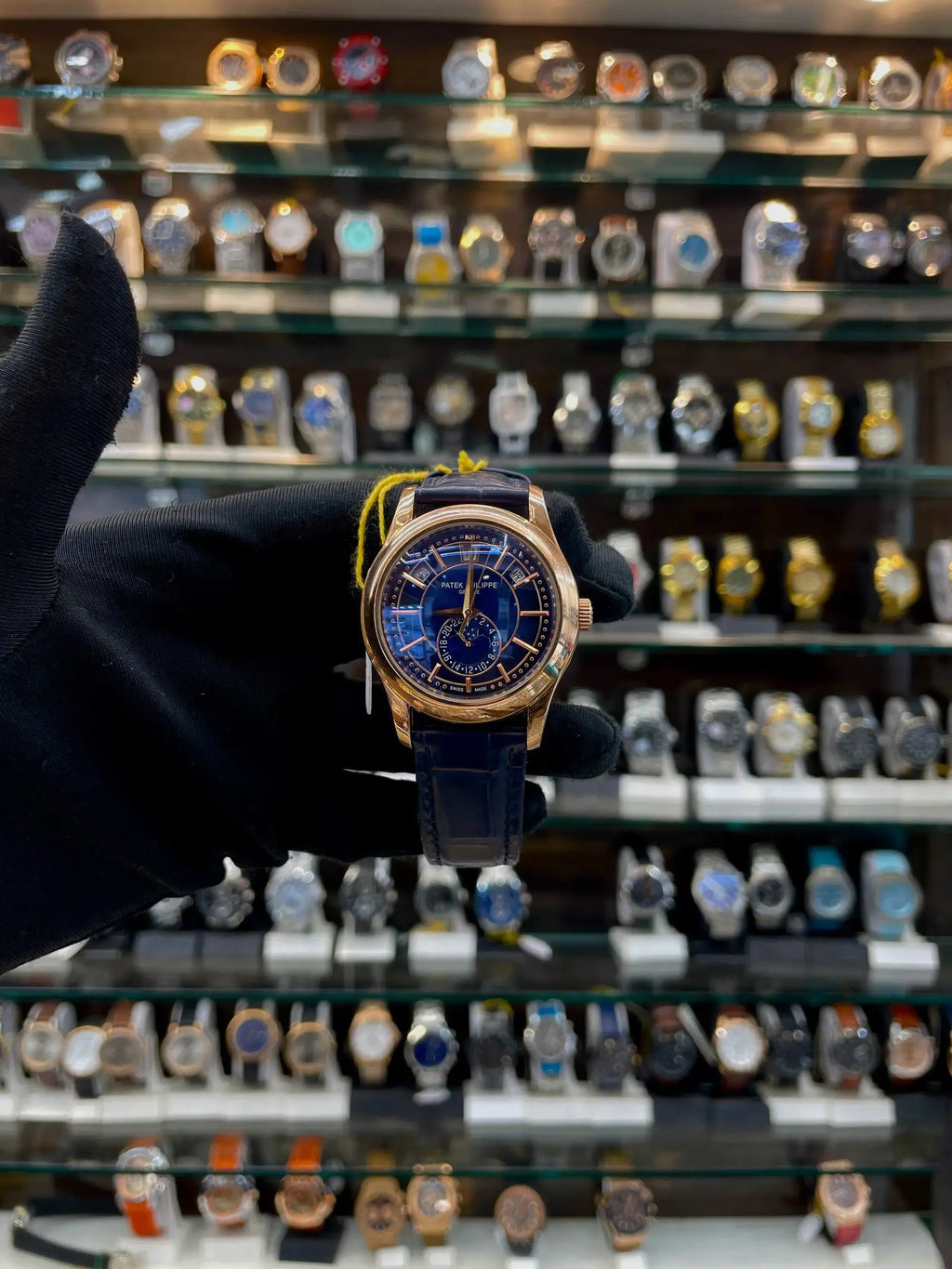Patek Phillipe annual calendar moon phase in master piece blue