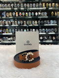 Chanel perls clip dual side girls belt