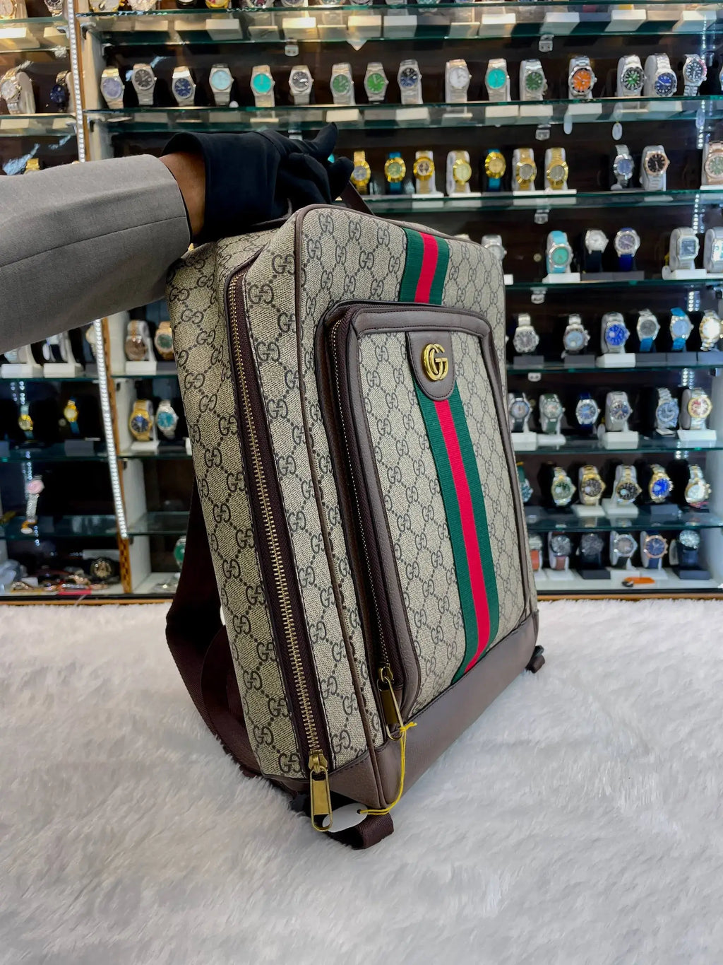 Gucci backpack unisex dual zip