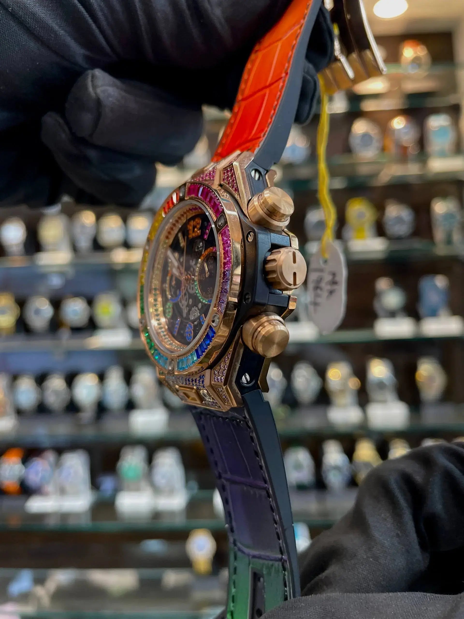 Hublot unico king gold rainbow master piece