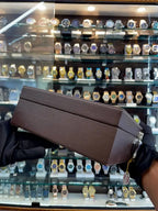12pc leather brown briefcase watch organizer