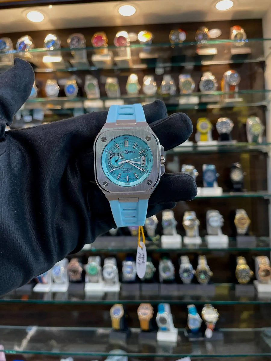 Bell & ross br-x5 iridescent ice blue dial in master