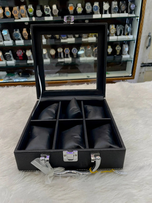 6pc square watch organiser (briefcase)