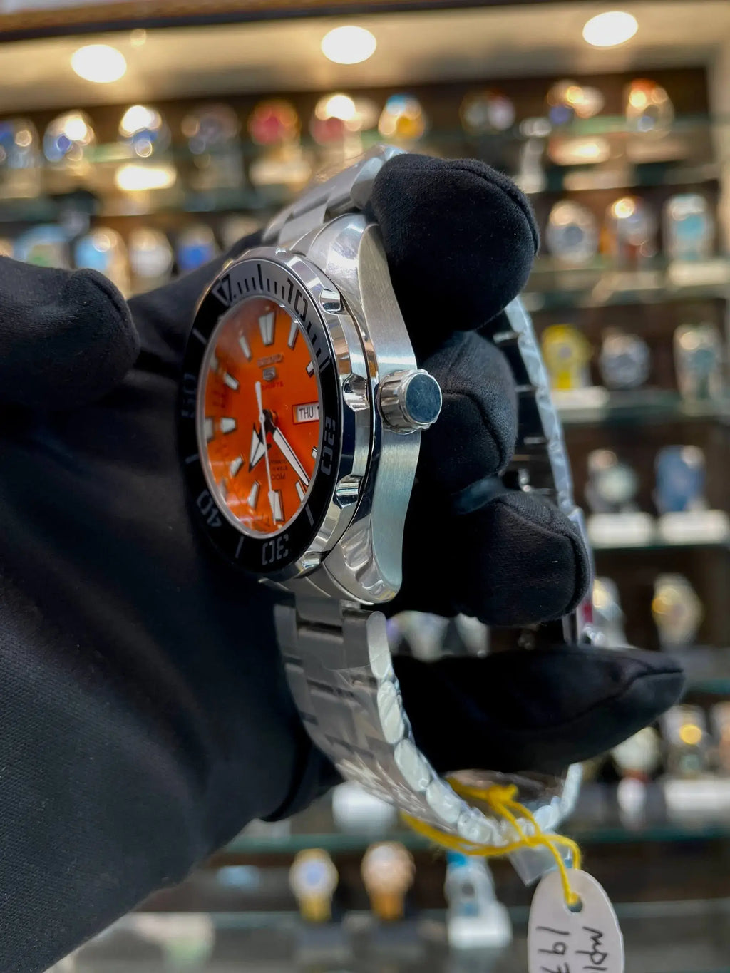 Seiko sports automatic in master piece orange dial