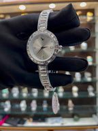Swarovski matrix bangle watch for girls white dial