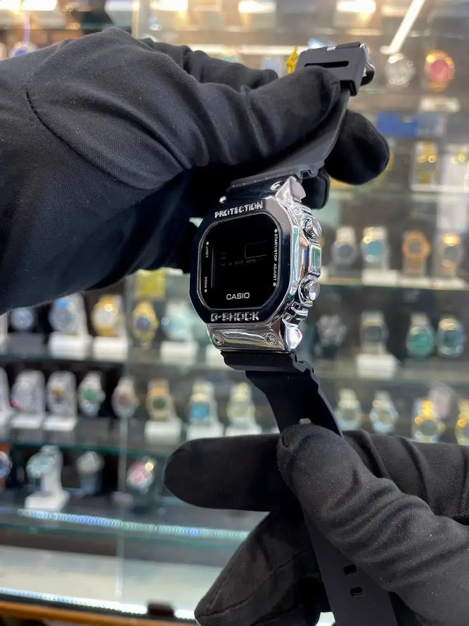 Gshock Casio touch solar screen silver body