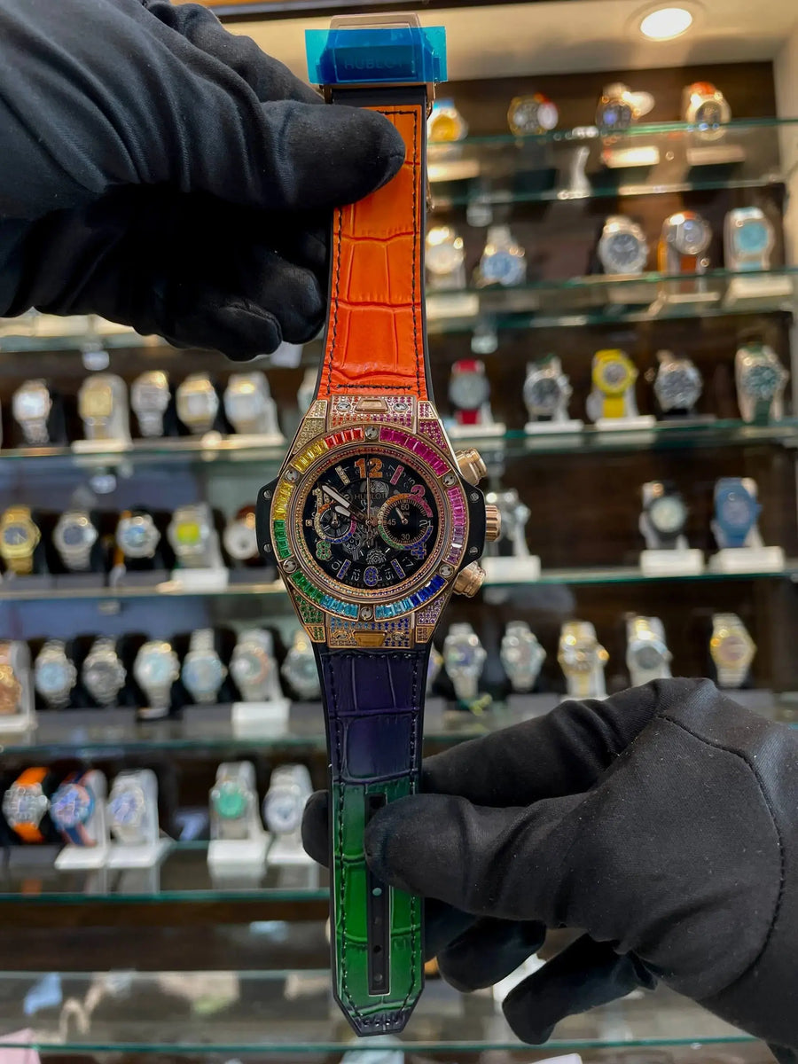 Hublot unico king gold rainbow master piece