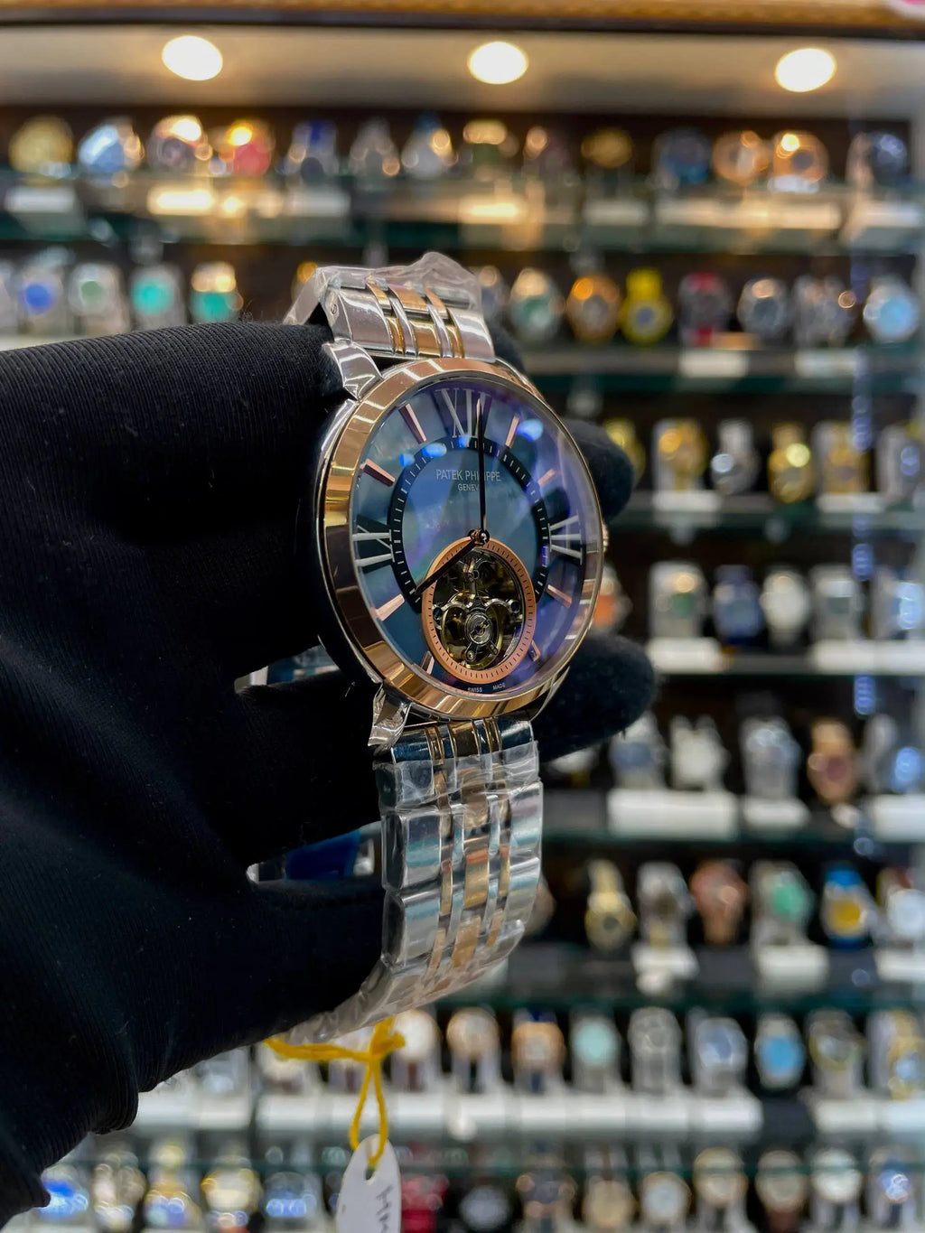 Patek phillipe pp tourbillion dail bold watch in master piece