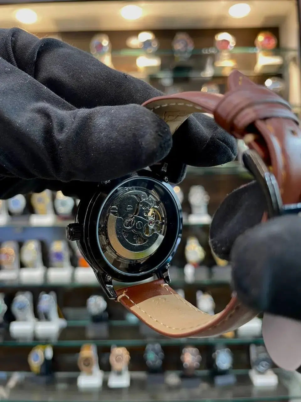 Fossil automatic in leather formal wear
