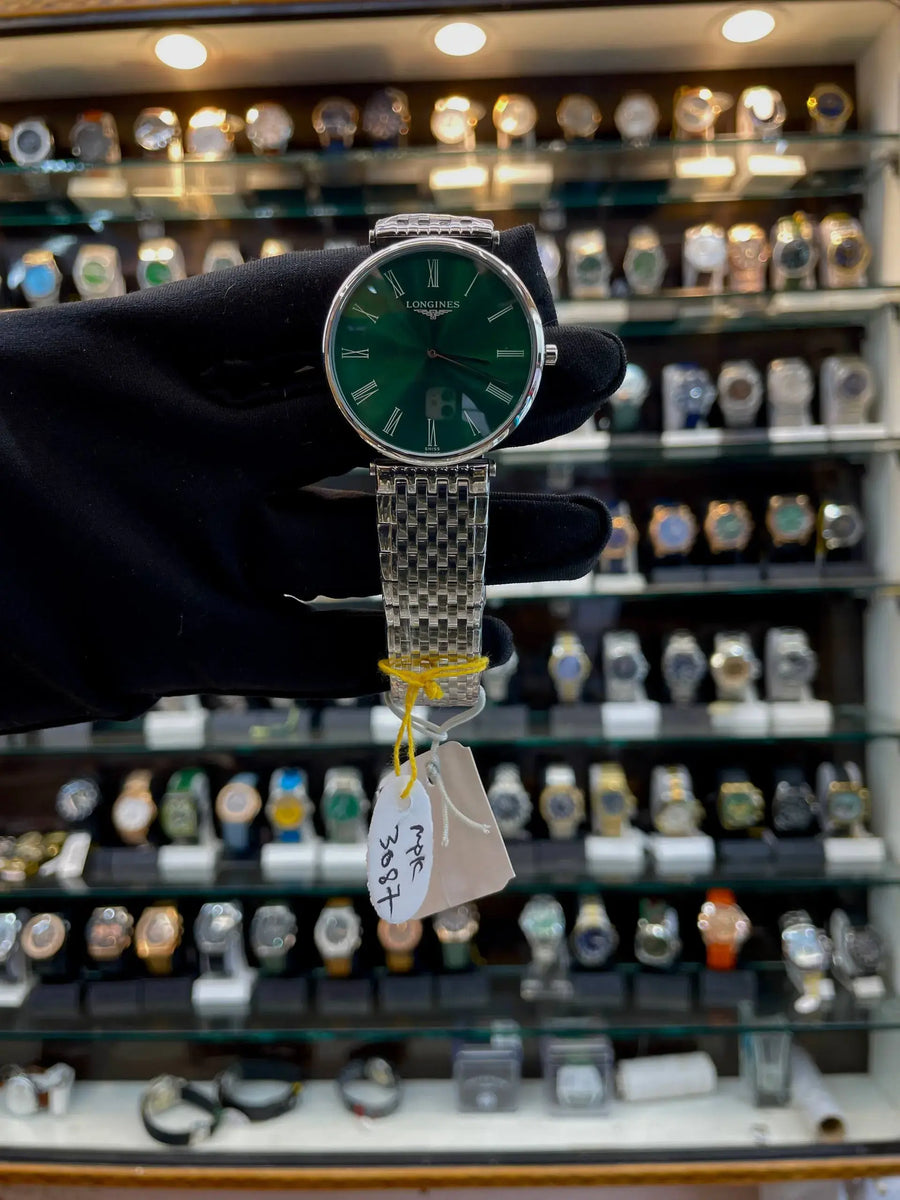 Longines la Grande classique now in master piece curve dial green dial