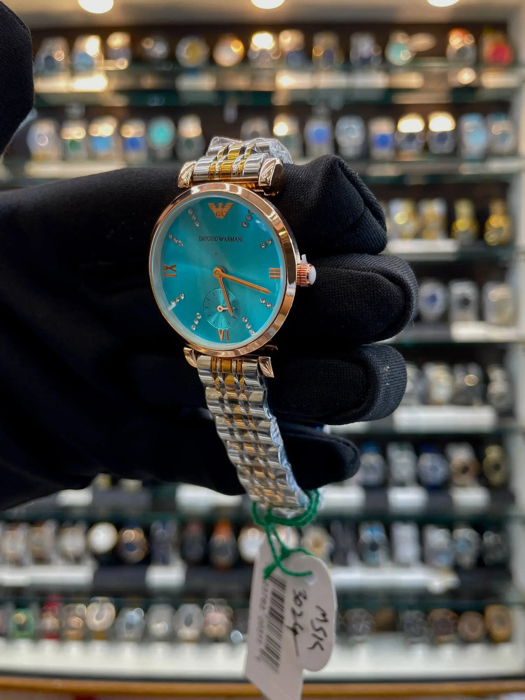 Emporio Armani one more slim beauty dial in girls new dial collection in Ocean blue