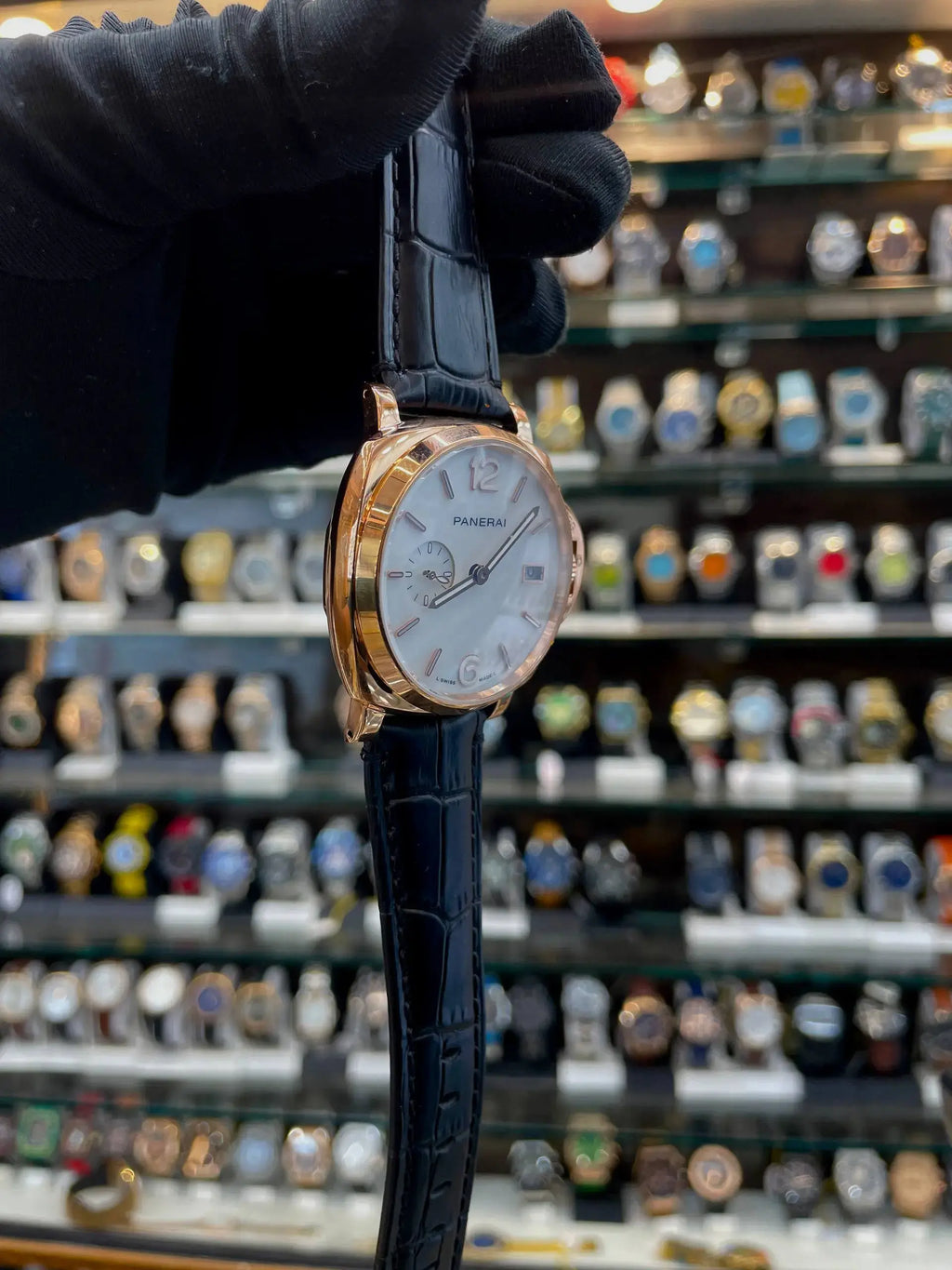 Luminor panerai due gold tech in master piece for mens