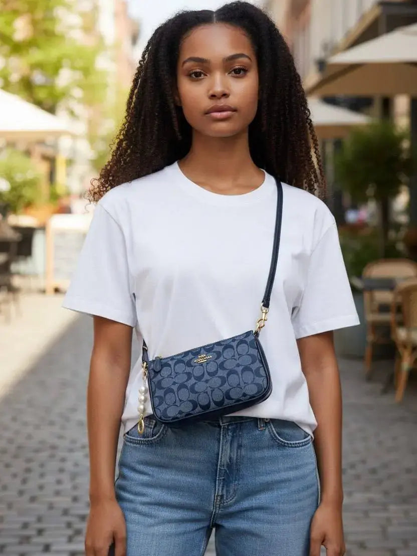 Coach nolita 19 in signature chambray